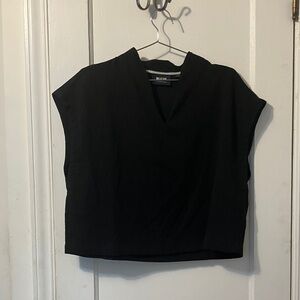 Maeve Black V-Neck Blouse